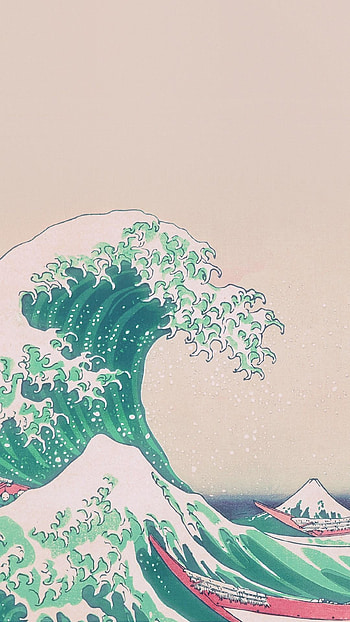 Japanese-painting-old-.-Sea-painting-japan-ancient HD phone wallpaper
