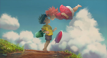 Ponyo, Studio Ghibli HD wallpaper