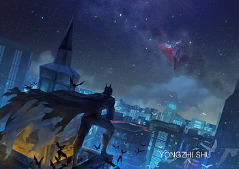Batman Superman Art, batman, superman, superheroes, artwork, digital-art, deviantart HD wallpaper