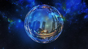 life in the universe, abstract, fantasy, city, universe HD wallpaper