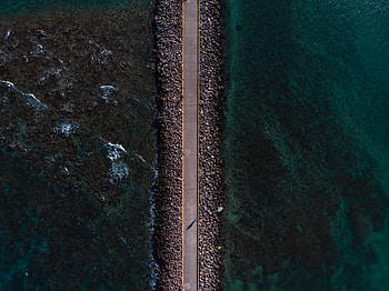 Nature, Water, View From Above, Track, Dam, Embankment HD wallpaper