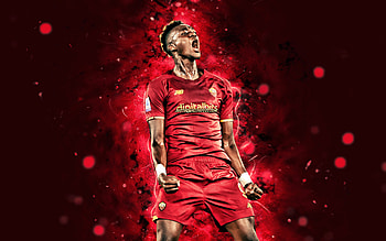 Tammy Abraham, , AS Roma, Serie A, english footballers, soccer, Kevin Oghenetega Tamaraebi Bakumo-Abraham, purple neon lights, Roma FC, Tammy Abraham , Tammy Abraham AS Roma HD wallpaper