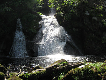 Of Light And Shadow, waterfalls, nature, water, rocks HD wallpaper