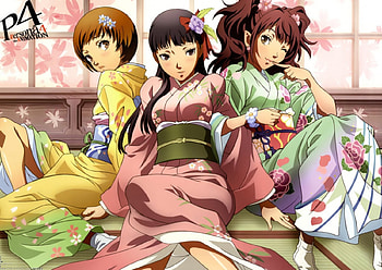 Kimono Girls, Rise, Persona, Anime, Persona 4, Chie, Anime Girls, Yukiko, Kimono HD wallpaper