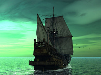 Sailboat, sea, ship, transportation HD wallpaper