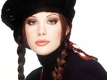 Liv Tyler, black, blue eyes, pretty, actress, hair, hat, female, nice lips HD wallpaper