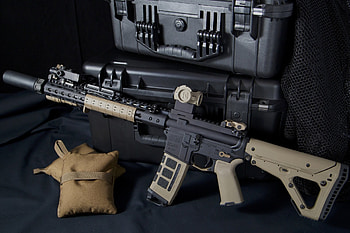 ar-15 assault rifle weapon boxes HD wallpaper