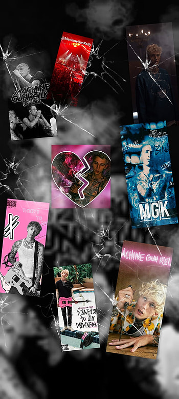 Machine gun Kelly, magenta, graph HD phone wallpaper
