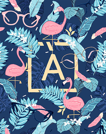 Art, Leaves, Flamingo, Spectacles, Glasses, Letter HD phone wallpaper