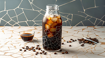 Cold Brew Delight in – Refreshing Coffee Elegance, cold brew, coffee beans, bottle HD wallpaper