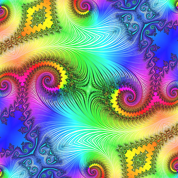 Feathered Fractal 1, rainbow, art, bright, artistic, colourful, colorful, creative HD phone wallpaper