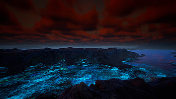 virtual reality, coast, rock HD wallpaper