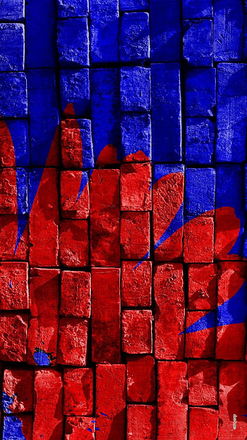 Blue And Red, Red Background HD phone wallpaper