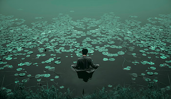 Rapid Change Man Walking In Lake , alone, lake, graphy HD wallpaper