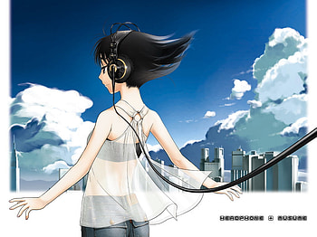 sky and music, other, , anime HD wallpaper