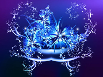 WINTER FLOWERS BY SVET SVET, winter, svet, by, flowers, fractal HD wallpaper