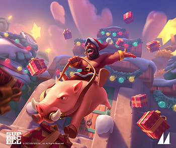 Clash Royale Key Art | Santa Hog Rider, video game, Clash Royale HD wallpaper
