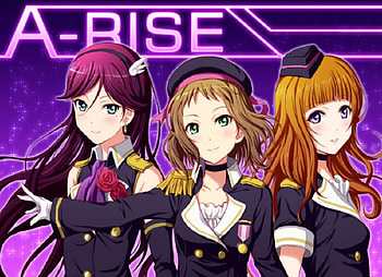 A-RISE, music, love live, anime, love, girls, idol, long hair, friends HD wallpaper