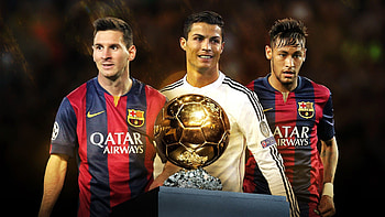 Lionel Messi, Cristiano Ronaldo and Neymar HD wallpaper