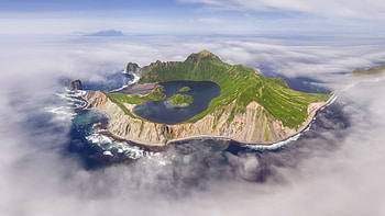 Island, landscape, sky, nature HD wallpaper