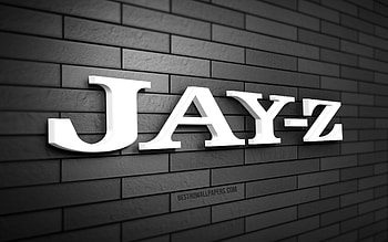 Jay-Z 3D logo, , Shawn Corey Carter, gray brickwall, creative, music stars, Jay-Z logo, american rapper, 3D art, Jay-Z HD wallpaper