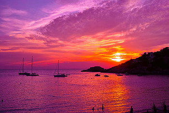 Ibiza Beach , beach, nature, evening HD wallpaper