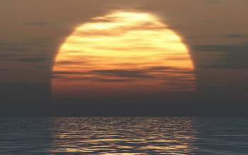 Landscape, Sunset, Sea HD wallpaper