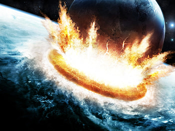 IMPACT EARTH, abstract, fantasy HD wallpaper
