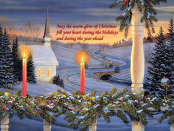 Christmas candles, winter, holiday, snow, christmas HD wallpaper
