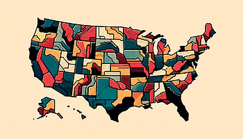 USA Map - Colorful United States of America Background, map, map of the usa, USA, united states of america map HD wallpaper