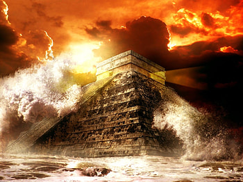Landscape, Water, Sky, Art, Pyramids HD wallpaper