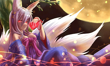Fox Girl, orginal, kimono, kitsune, girl, fox HD wallpaper