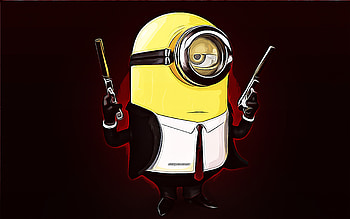 Minion Hitman, , vector art, Minion Hitman drawing, creative art, Minion Hitman art, vector drawing, Minions characters HD wallpaper