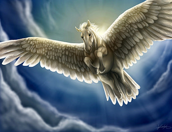 MYSTIQUE FLIGHT, wings, fantasy, animals, Magical, pegasus, Flight HD wallpaper