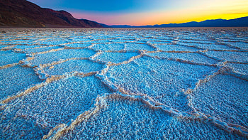 Death Valley National Park, Sunrise scenery, Mountain landscapes, Badwater Basin HD wallpaper