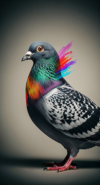 Vibrant Pigeon Art – Stylish HD phone wallpaper