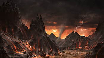Dashara Lava Hell , lava, volcano, hell, artist, artwork, digital-art, artstation HD wallpaper