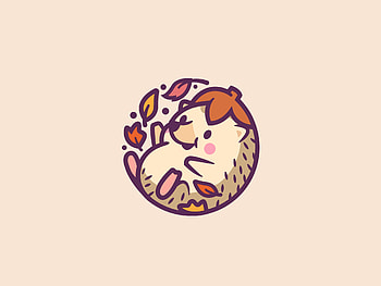 Art, Leaves, Vector, Nice, Sweetheart, Hedgehog HD wallpaper