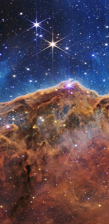 Carina nebula, atmosphere, sky, James-Webb, space HD phone wallpaper