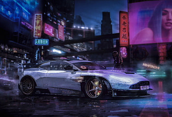 Cyberpunk Car Art, cyberpunk, artist, artwork, digital-art HD wallpaper