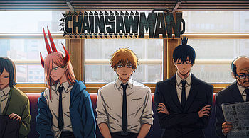 Chainsaw Man Reze Arc - Denji Aki & Power With Logo, Anime, Denji (Chainsaw Man), Aki Hayakawa, Power (Chainsaw Man) HD wallpaper