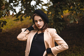 Beautiful Girl Outdoor Hat , girls, model HD wallpaper