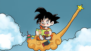 Goku In The Land Of Nintendo Heroes, goku, anime, artwork, digital-art, art, deviantart, artist HD wallpaper