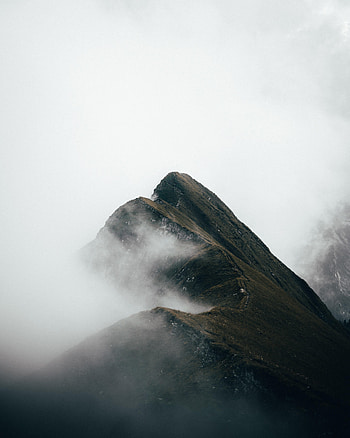 Nature, Mountains, Clouds, Vertex, Fog, Tops, Slope HD phone wallpaper