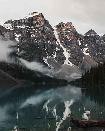 Landscape, Nature, Trees, Mountains, Lake, Shore, Bank HD phone wallpaper