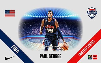 Paul George, USA, basketball, united states HD wallpaper