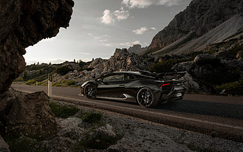 2022, Novitec Lamborghini Huracan STO, rear view, exterior, black Lamborghini Huracan, Huracan tuning, supercar, italian sports cars, Lamborghini HD wallpaper