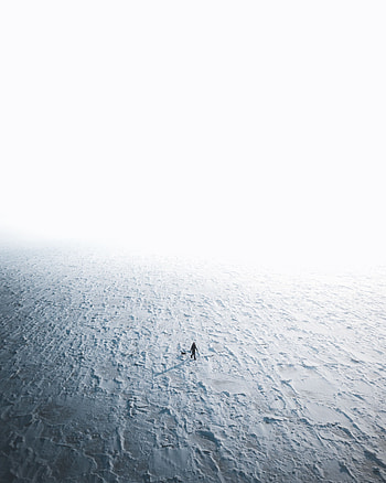 Winter, Snow, View From Above, Silhouette, Minimalism, Snow Covered, Snowbound HD phone wallpaper