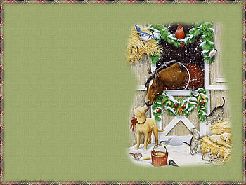 Xmas on the Farm, horse, animals, christmas, decorations, farm HD wallpaper