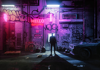 Bad Dreams , artist, artwork, digital-art, neon, artstation HD wallpaper